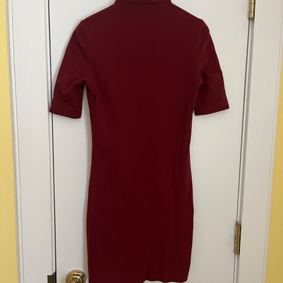 Lacoste Dark Red Slim Fit Dress Cotton - Picture 4 of 4